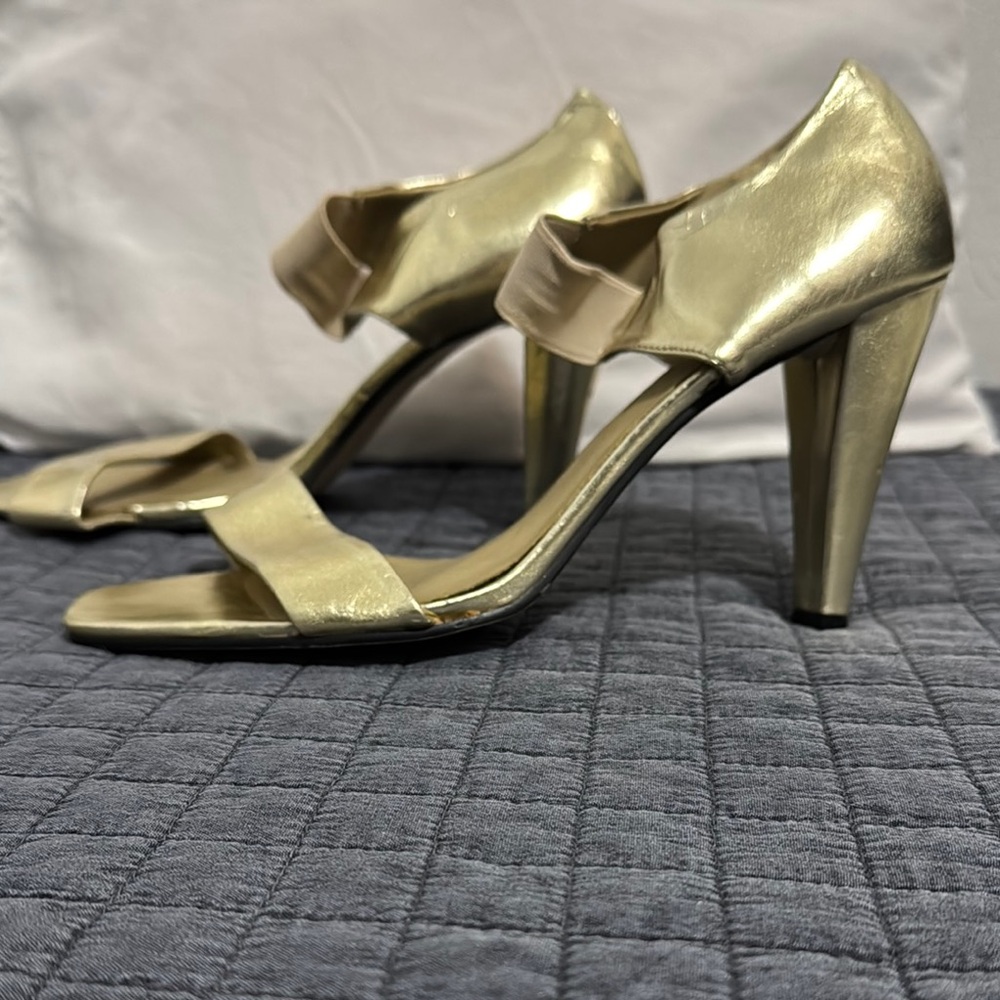 Elegant Gold High Heel Sandals